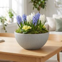 Itens Vaso para plantas, plástico cinza manchado, Ø35cm, A16,5cm