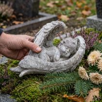 Itens Anjo decorativo dormindo com asas figura de anjo túmulo 22,5cm