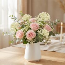 Itens Colheita de botões de hortênsia 22 cm creme 12 unidades