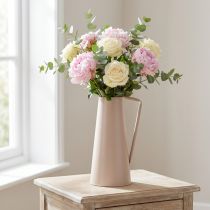 Itens Vaso decorativo de metal, jarro decorativo, rosa, cônico, vaso de flores vintage, 38 cm