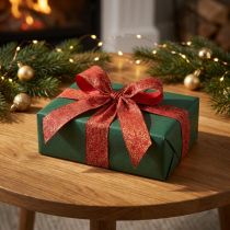 Itens Fita para presentes com estampa festiva para artesanato e decoração, 40 mm x 15 m