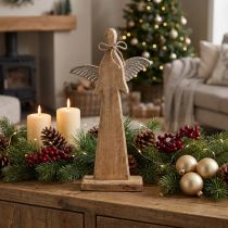 Itens Decoração de Natal em madeira de anjo Alt.43cm