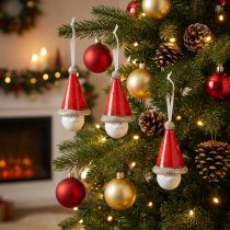 Itens Decoração de Natal pendurada sino elfo 10cm 4 unidades