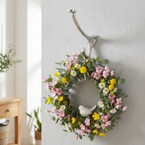 Itens Gancho de parede gancho de decoração de metal prateado com aparência vintage H22cm