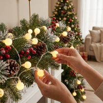 Itens Corrente leve LED Cherry branco quente 9m 120LED