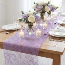 Itens Caminho de mesa Deco fleece Sizoweb roxo 30cm 5m
