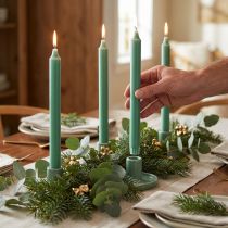 Itens Velas Cônicas PURA Velas Wenzel Verde Esmeralda 250/23mm 4pcs