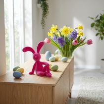 Itens Estatueta moderna de coelho decorativo para sala de estar, decoração de Páscoa, 38 cm