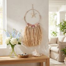 Itens Decoração de parede marítima com estrela do mar real Ø26,5cm Alt.65cm