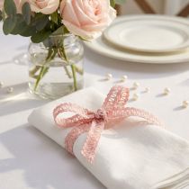 Itens Fita decorativa rosa antigo, fita de renda, material de florista, casamento W15mm L15m