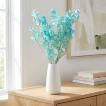 Itens Folha prateada seca Lunaria azul claro 65-70cm 20g