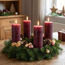 Itens Velas cônicas velas cor sólida bordô 50x300mm 4 un