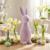 Itens Decoração de coelho de Páscoa em pé coelho – 2ª escolha – lilás flocado H47cm