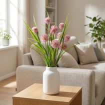 Itens Flores artificiais bola flor allium cebola ornamental artificial rosa 45cm