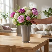 Itens Vaso "Fizzy" cinza platina Ø20cm H35cm 1 un.
