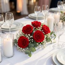 Itens Rosas Preservadas Decorativas e Românticas para Ambientes Residenciais ou Casamentos - 5cm - 6 unidades