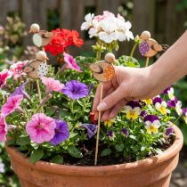Itens Estacas de madeira para pássaros no jardim, para decoração criativa na primavera e no verão, 33 cm, 16 peças.