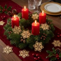 Itens Poinsétias estrelas decoração de Natal metal Ø6cm 36 unidades