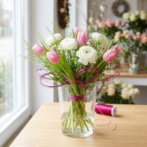 Itens Arame com efeito de caldo Ø0,30mm 100g/140m Rosa – Arame para artesanato, arame decorativo para flores e janelas