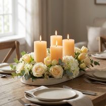 Itens Velas Apricot Light Velas de pilar sólidas 60×80mm 4 unidades