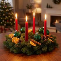 Itens Mini bolas de Natal vidro esmalte verde Ø3cm 22 un