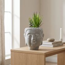 Itens Vaso de Suculentas Artificiais Buda Ø12cm A25cm