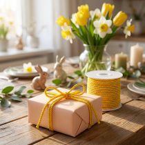 Itens Cordão Deco em amarelo 4mm 25m