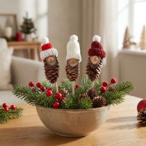 Itens Cone gnomo com chapéu flor plug gnomo 8 cm 12 unidades
