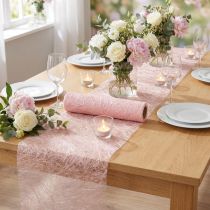 Itens Caminho de mesa Deco fleece Sizoweb rosa 30cm 5m