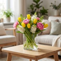 Itens Vaso de vidro cilindro de vidro vaso de flores decoração de vidro A15cm Ø15cm