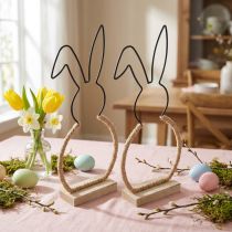 Itens Decoração de mesa de coelhinho da Páscoa Fio de Páscoa decoração boho 24 cm 2 unidades