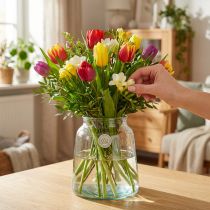 Itens Vaso de flores vidro transparente vaso de vidro decoração de mesa Ø18cm H22cm