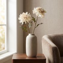 Itens Flores decorativas artificiais de crisântemo creme L72cm 2 unidades