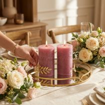 Itens Velas de cor sólida rosa antigo 85x120mm 2pcs