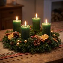 Itens Velas de cor sólida verde escuro 60x80mm 4 unidades