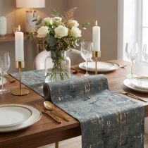 Itens Corredor de mesa cinza corredor de mesa decoração poliéster C250cm L20cm