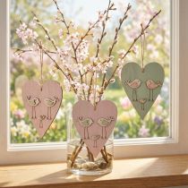 Itens Coração de madeira, coração decorativo para pendurar, decoração de coração Alt.16cm 6 unid.