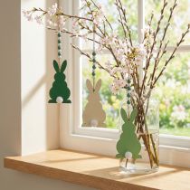 Itens Coelhinhos da Páscoa para pendurar, decoração de primavera, pingente, coelhinhos decorativos verde, branco 3 unid.