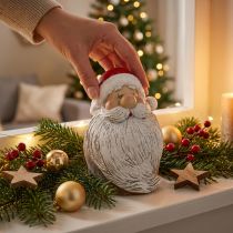 Itens Estatueta de Papai Noel Papai Noel Vermelho, Branco Polyresin 15cm