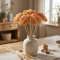 Itens Yarrow artificial flores artificiais laranja 50 cm 5 peças em cacho