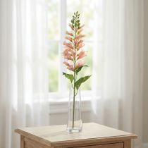 Itens Haste de flor artificial de salmão dedaleira artificial H90cm