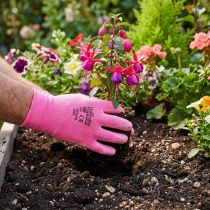 Itens Kixx luvas de jardim tamanho 8 rosa, rosa