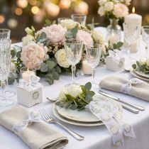 Itens Fita de organza para decoração de casamento “Love” branca 40mm 15m
