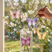 Itens Pingente decorativo de borboleta para decorar ambientes com estilo, 8 cm, conjunto de 5 peças