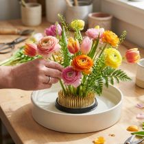 Itens Ouriço plug-in Kenzan redondo flor ouriço latão prateado Ø60mm