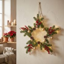 Itens Metal Star Mesh Deco Star Metal Deco Dourado Ø57cm