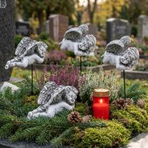 Itens Plugue decorativo para decoração de túmulo anjo anjo grave em bastão 6 cm 4 peças
