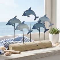 Itens Golfinhos para cravar, decoração mar, decoração metal marítimo A24.5cm L32.5cm