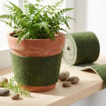 Itens Fita de feltro Franzi pot fita lã feltro verde escuro 15cm 4m