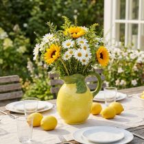 Itens Jarro decorativo de cerâmica com limão amarelo limão Alt.18,5cm
